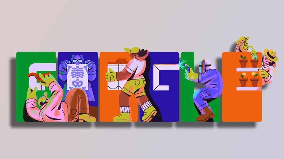 শ্রমিক দিবসে গুগলের হোমপেজে বিশেষ নকশায় সম্মান জানানো হলো শ্রমজীবীদের