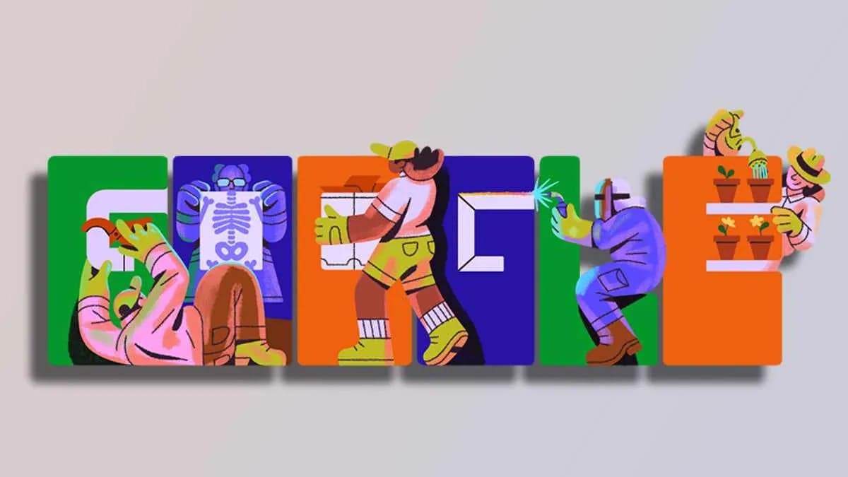 শ্রমিক দিবসে গুগলের হোমপেজে বিশেষ নকশায় সম্মান জানানো হলো শ্রমজীবীদের